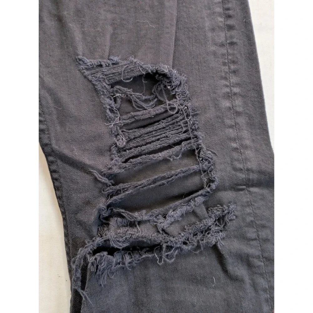 7‎ For All Mankind Jeans Paxtyn Mens 34 Black Distressed 7FAMK